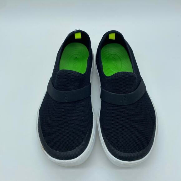 Oofos Women's size 7 OOMG EEZEE Black and White Slip On Sneakers Comfort Recover - Picture 5 of 8